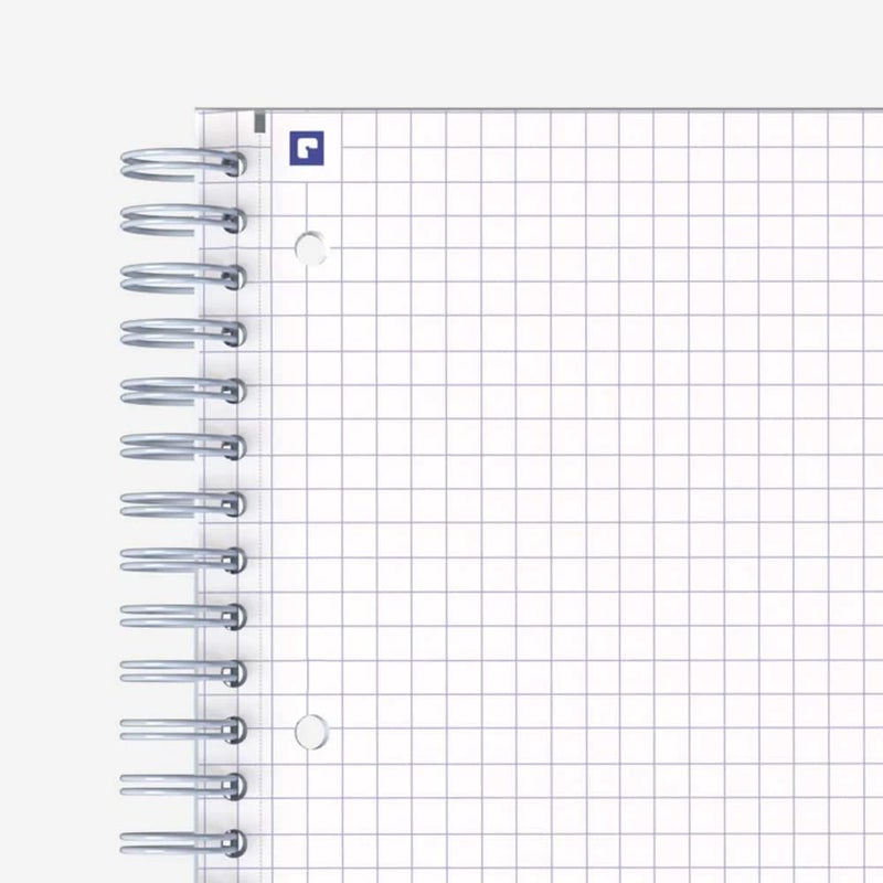 Hamelin 1 Subject, Graph Paper, Hard Cover Spiral Bound Grid Notebook, 4 Square Per Inch 150 Pages ICE White 8.5"x11" - Image 2